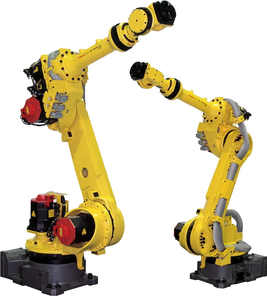 Dos robots industriales FANUC articulados